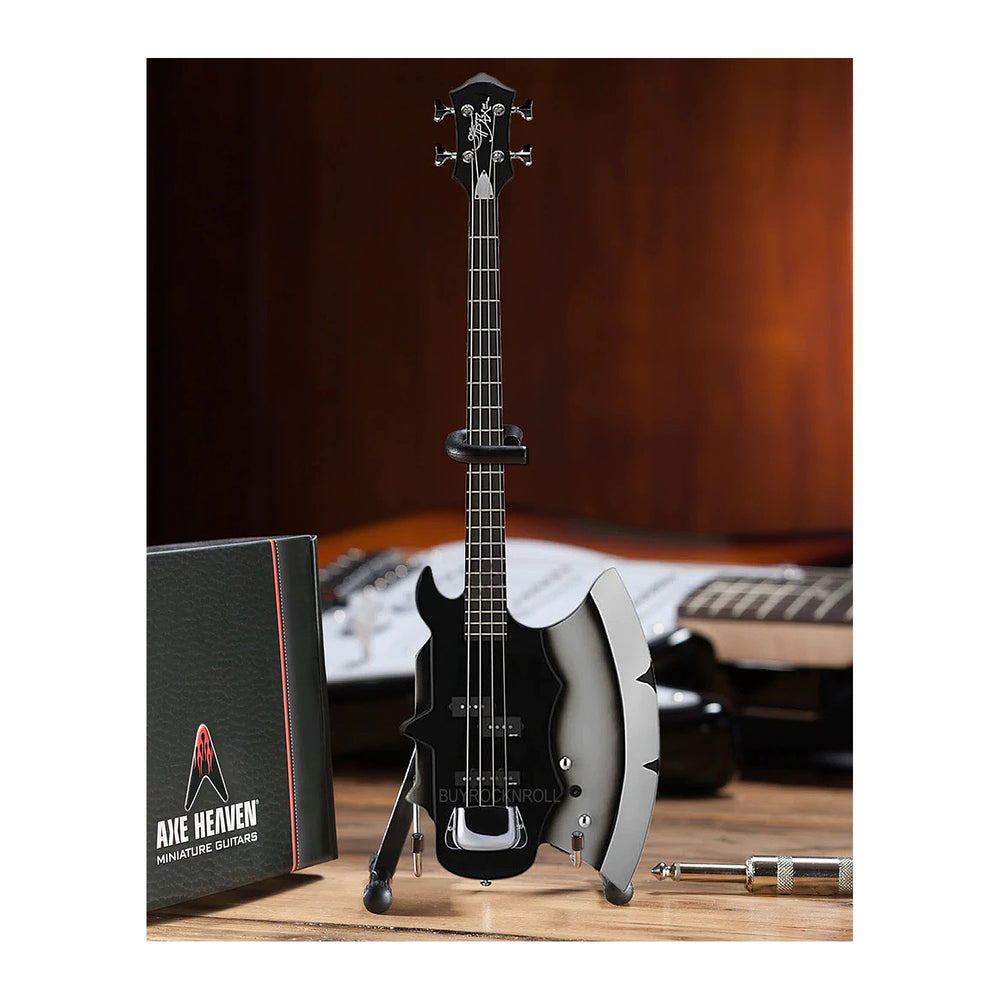 KISS Collectible Axe Heaven Gene Simmons Signature AXE Bass Mini Guitar Model in Collectors Packaging