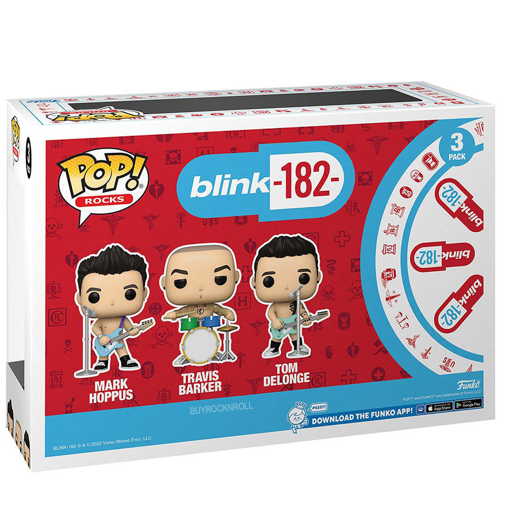 Blink-182 Collectible 2023 Handpicked Funko Pop Rocks What's My Age Again? Figure 3-Pack