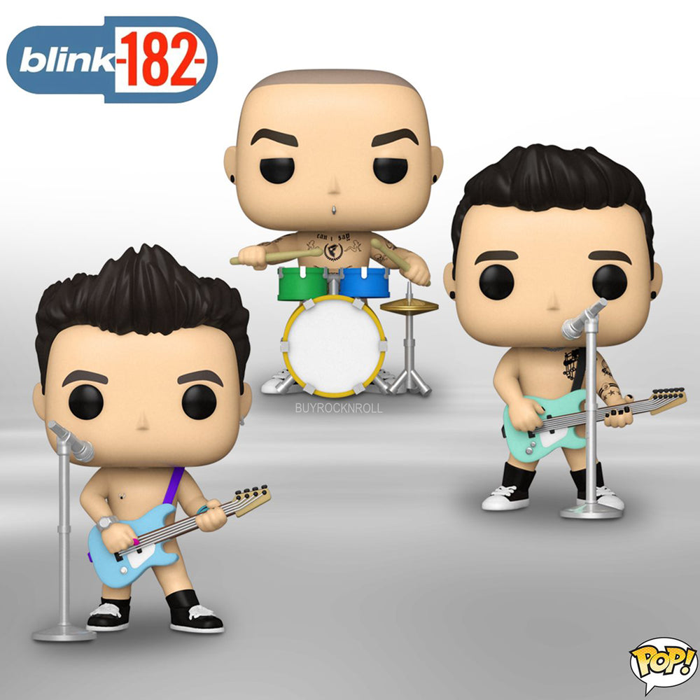 Blink-182 Collectible 2023 Handpicked Funko Pop Rocks What's My Age Again? Figure 3-Pack