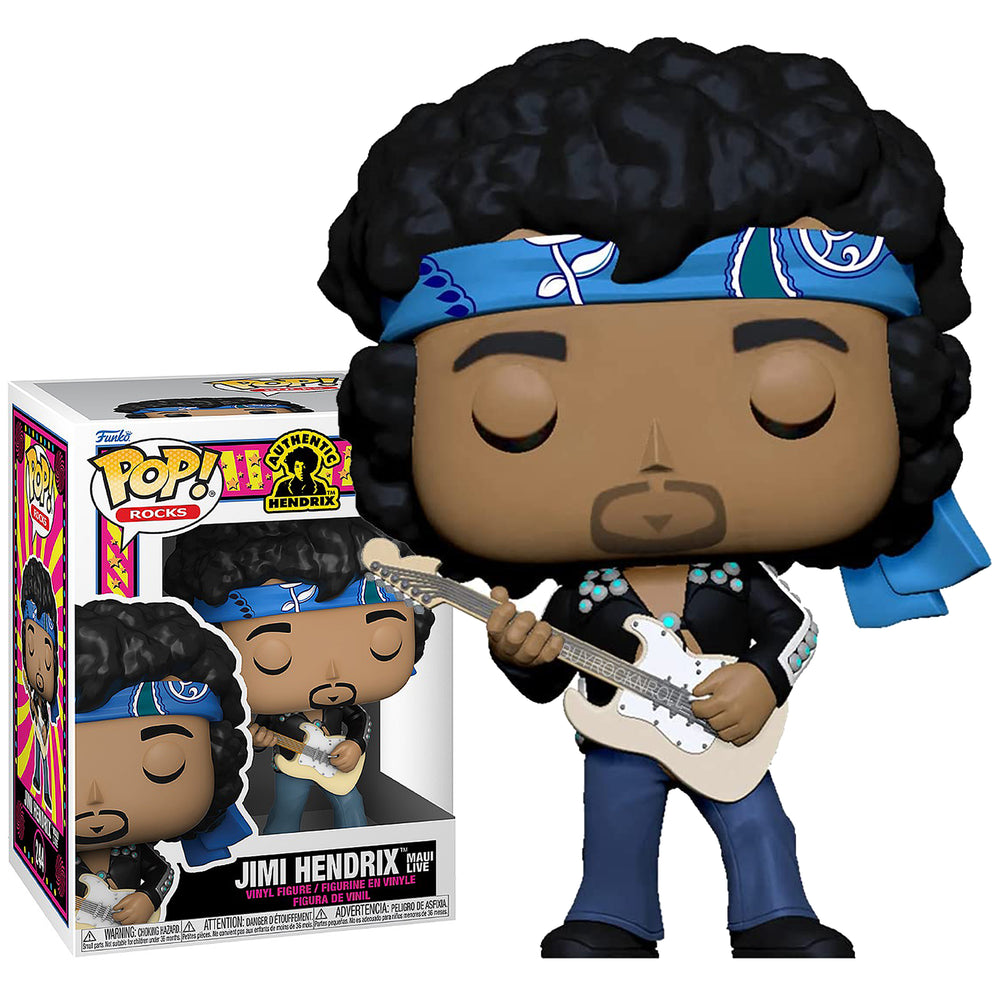Jimi Hendrix Collectible 2021 Handpicked Funko Pop Rocks Maui Figure #244 in Stacks Protector