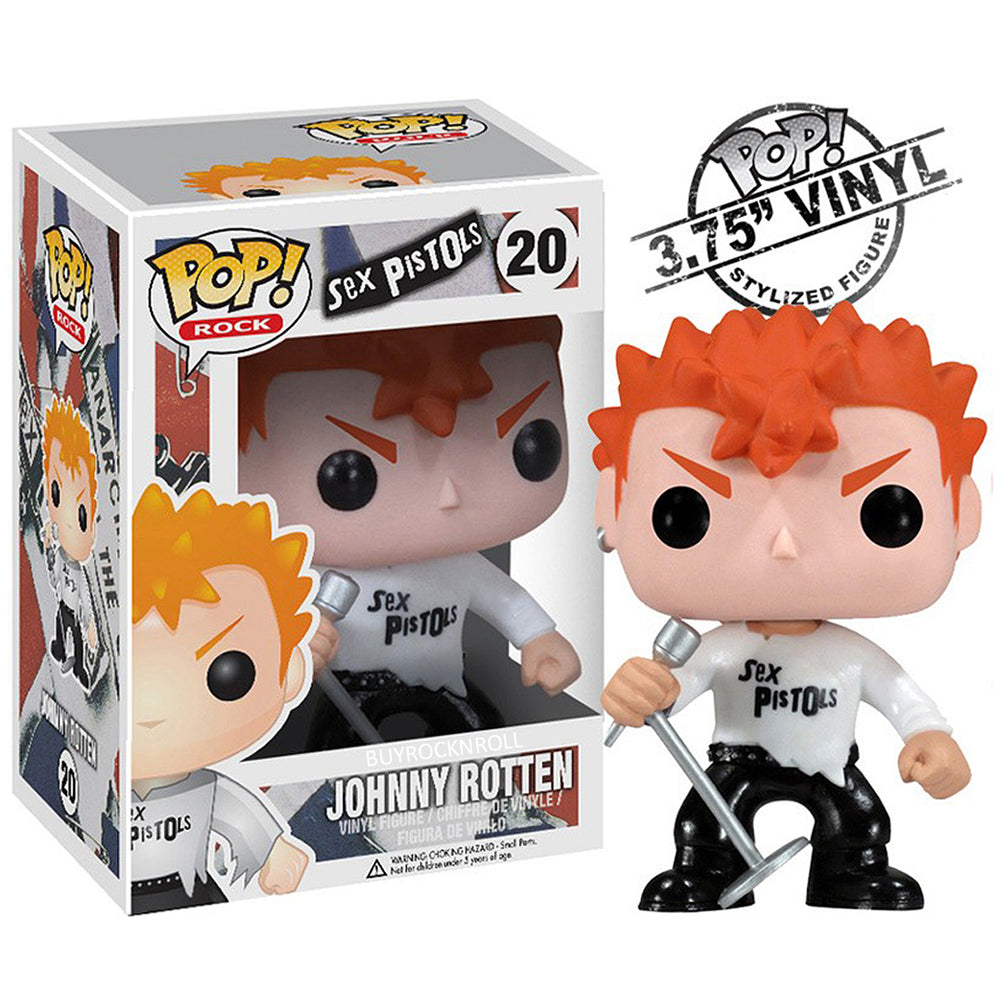 Sex Pistols Collectible 2012 Funko Pop! Rocks Johnny Rotten Figure in a Stacks Display