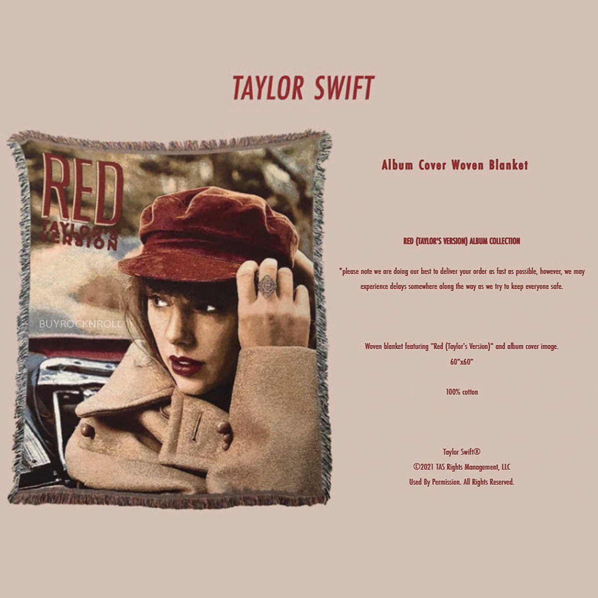 Taylor Swift Red Blanket-