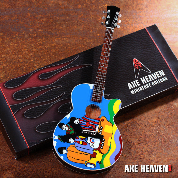 Fab Four Collectible Axe Heaven "Yellow Submarine" Mini Acoustic Guitar Replica