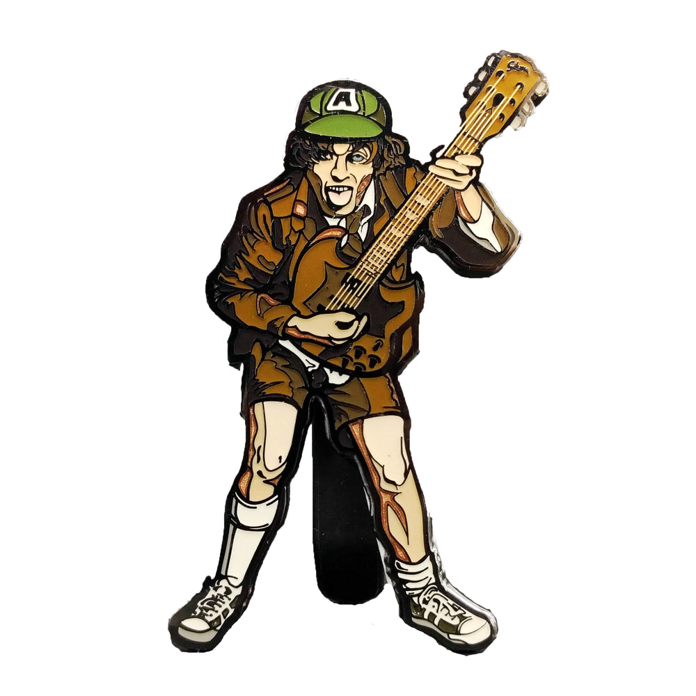 AC/DC Collectible Handpicked 2017 FiGPiN Angus Young High Voltage Pin & Display