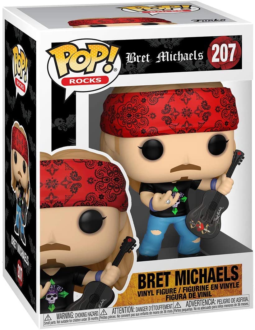 Poison Collectible Handpicked 2021 Funko Pop! Rocks Bret Michaels Figure in Protector Case #207