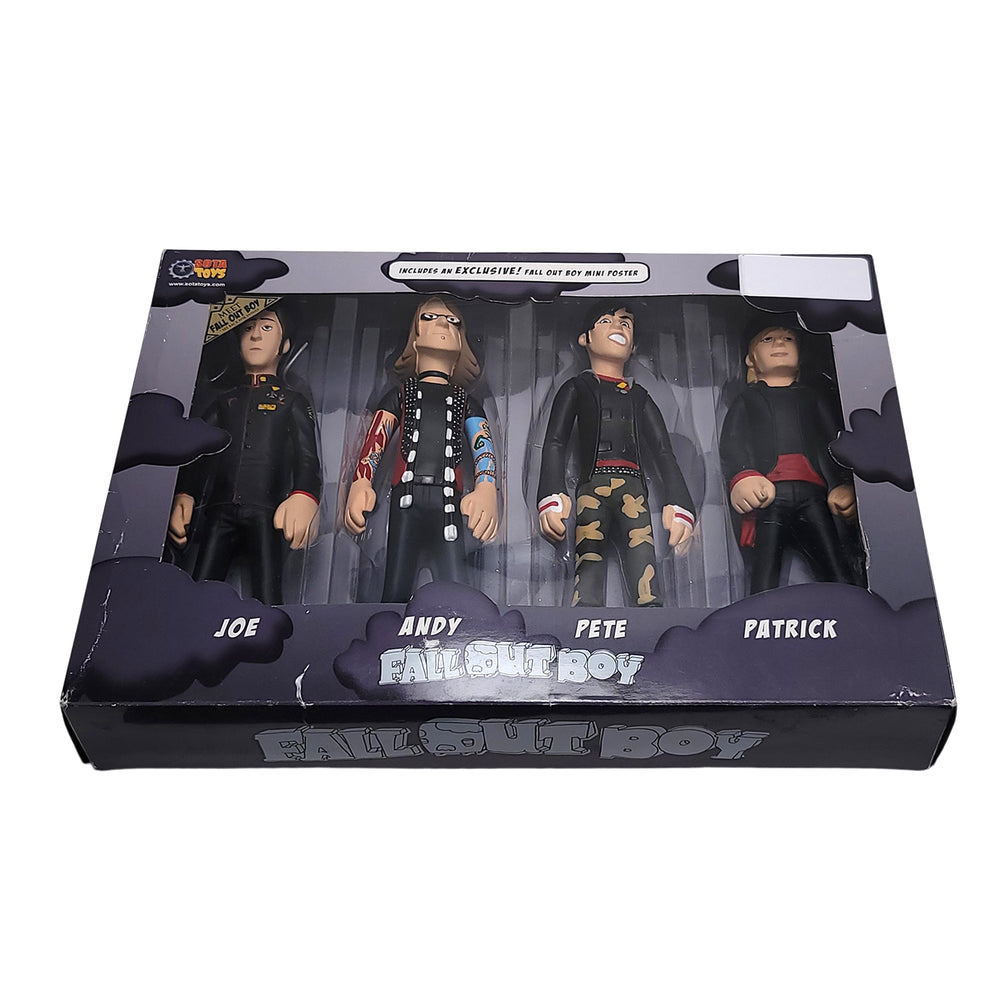 Fall Out Boy Collectible 2006 Sota Toys FOB Band Figures Boxed Set & Mini Poster
