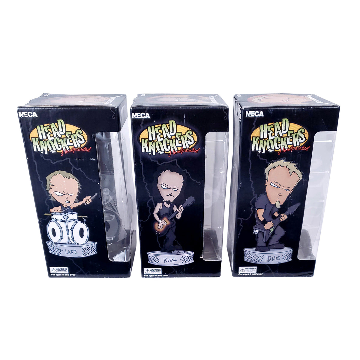 SOLD OUT! Metallica Collectible Rare 2003 NECA Head Knocker Set of 3 ...