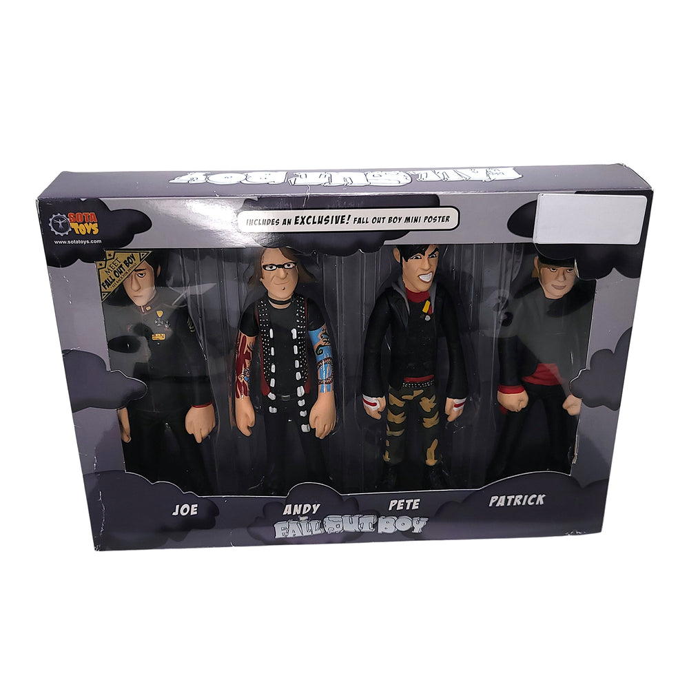 Fall Out Boy Collectible 2006 Sota Toys FOB Band Figures Boxed Set & Mini Poster
