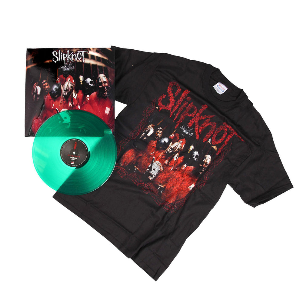 frelsen barm Den anden dag Slipknot 2009 Road Runner Green Vinyl LP Debut Album T-Shirt Box Set –  BuyRockNRoll