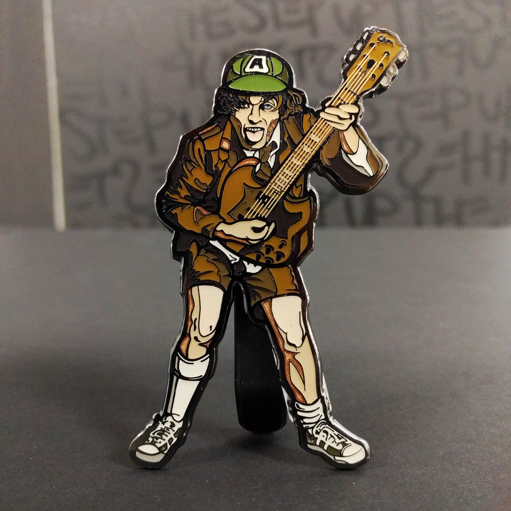 AC/DC Collectible Handpicked 2017 FiGPiN Angus Young High Voltage Pin & Display