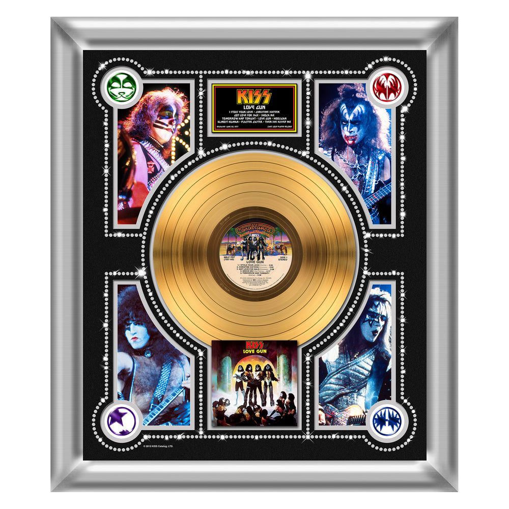 SOLD OUT! KISS Collectible Love Gun Limited Edition 24 kt Gold Record Album LP Framed